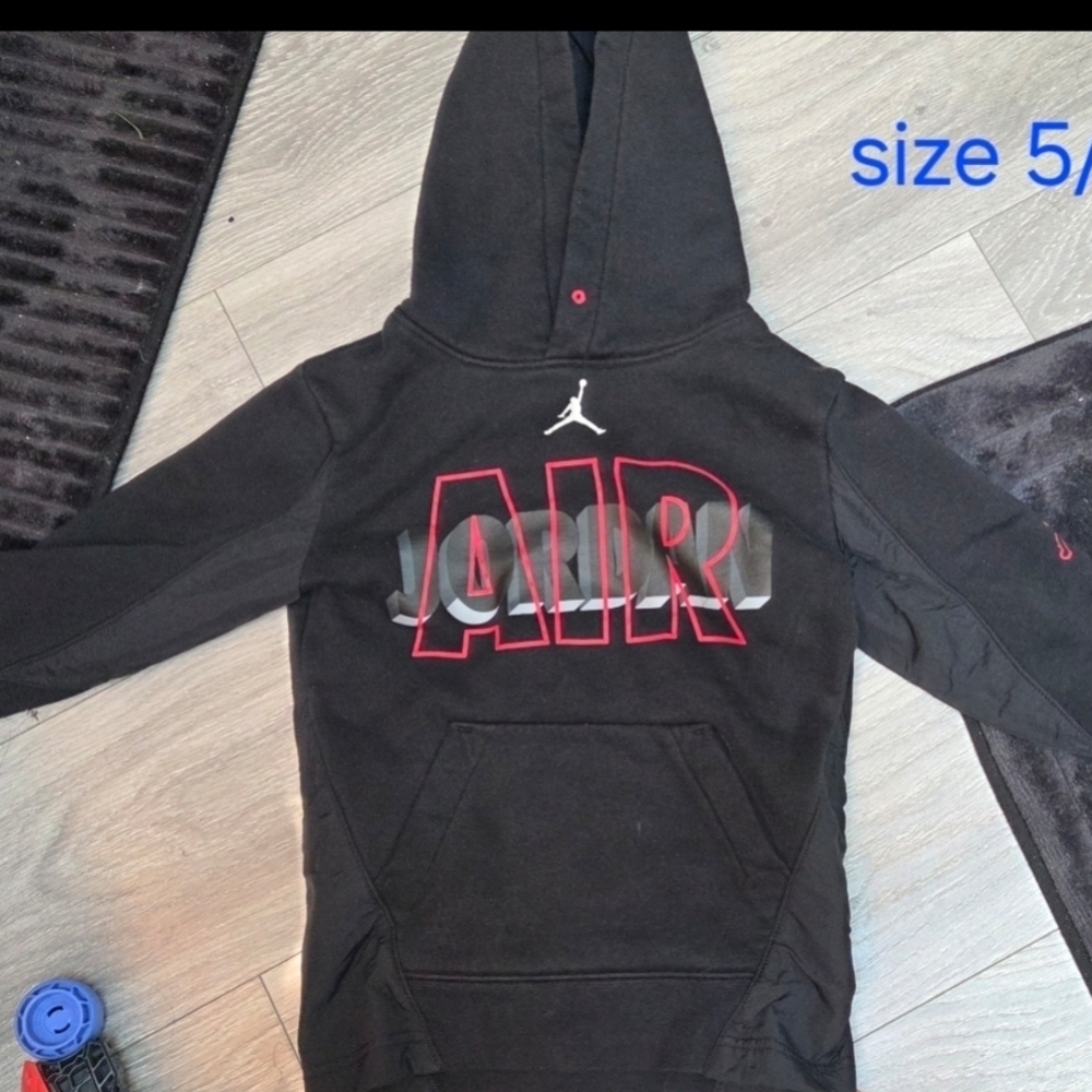 Kids Size 5/6 Jordan Hoodie with Red Details